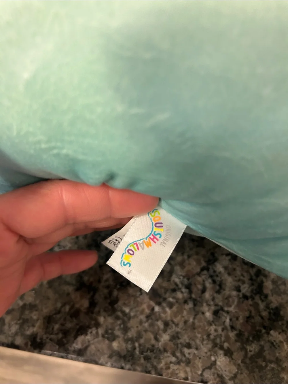 Squishmallows Mint Green to Aqua Kiss Heart Plush